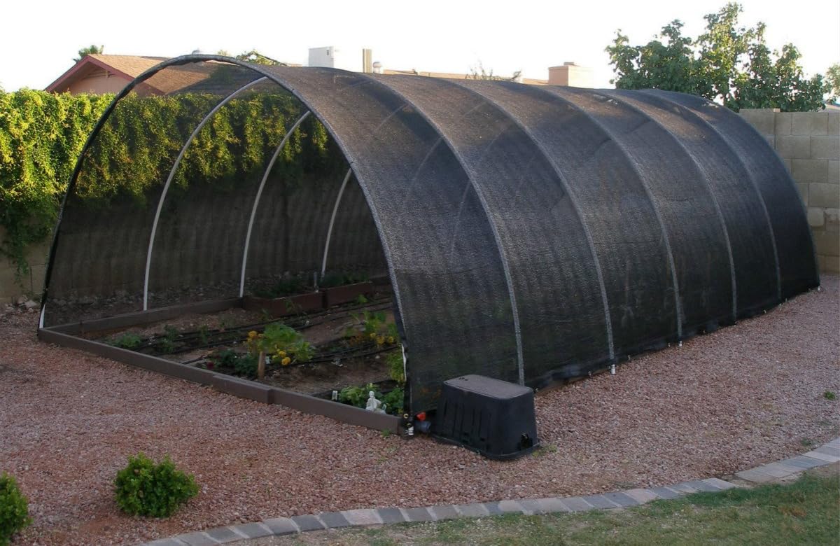 Agfabric 70% 12X 16ft Sunblock Shade Cloth with Grommets for Garden Patio, Black