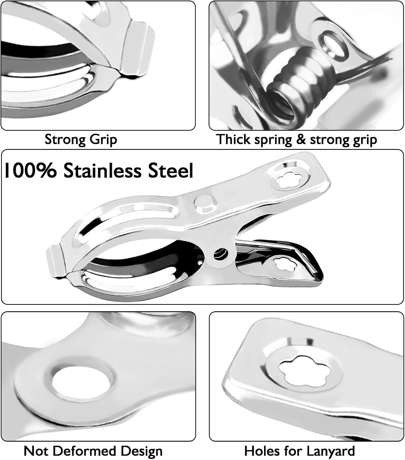 BESTEEL Upgraded 240 PCS Garden Clips, Greenhouse Clamps 100% Stainless Steel Heavy Duty Greenhuose Clips for Netting