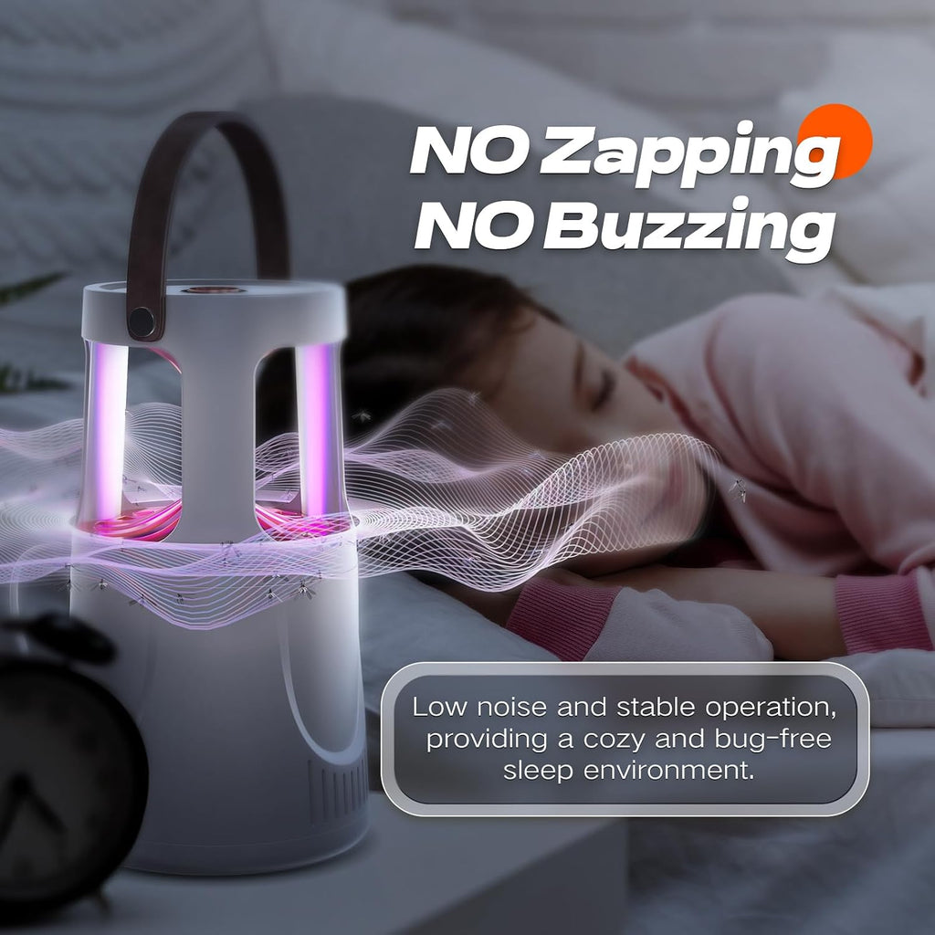 Fly Traps Indoor, Fruit Fly Trap for Home, Flying Insect Trap with Suction, Mosquito Traps Indoor & 10 Pcs Sticky Glue