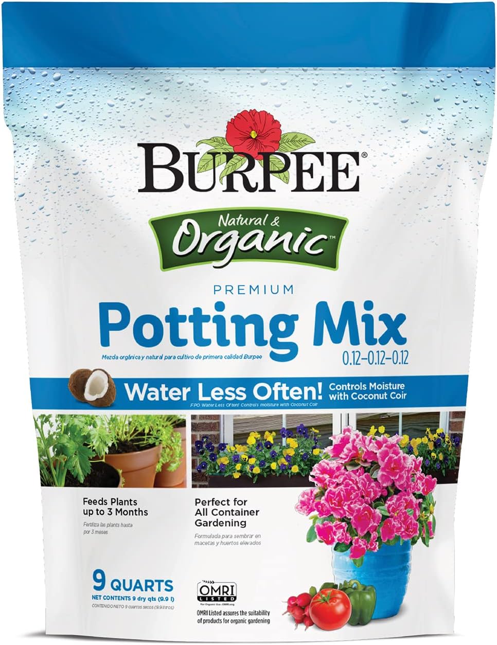 Burpee SuperSeed Seed Starting Tray | 16 XL Cell | Reusable & Dishwasher Safe &, 9 Quarts | Premium Organic Potting