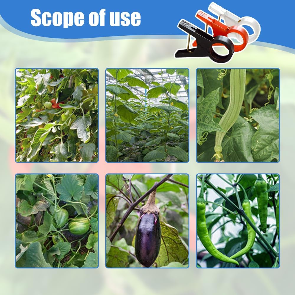 Plant Support Clips Reusable Garden Clips, Secured Plastic Plant Clips for Climbing Plants Outdoor, Plant Fixing Clips