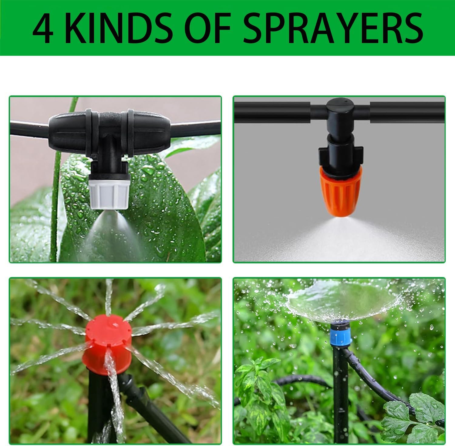 Upgraded Drip Irrigation System, 233FT Automatic Irrigation System, Watering Misting System for