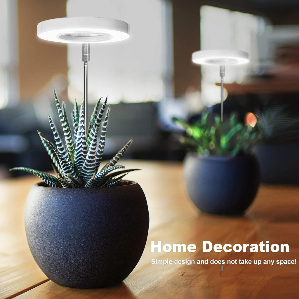 LORDEM Full Spectrum LED Grow Light for Indoor Plants, 3 Packs | Height Adjustable, Auto On/Off Timer 4/8/12H, 4