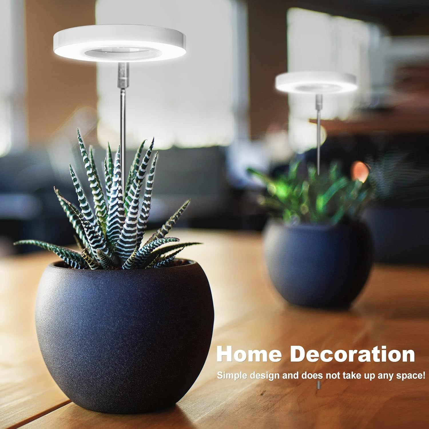 LORDEM Full Spectrum LED Grow Light for Indoor Plants, 3 Packs | Height Adjustable, Auto On/Off Timer 4/8/12H, 4