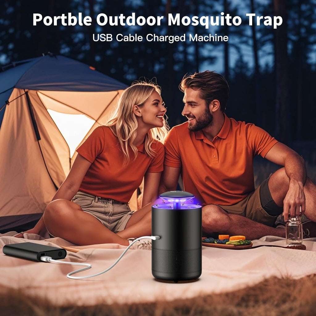 Indoor Mosquito Trap Fruit Fly Insect Control with Suction & Sticky Boards | Fan Catcher for Gnat, Moth, Flies, etc.