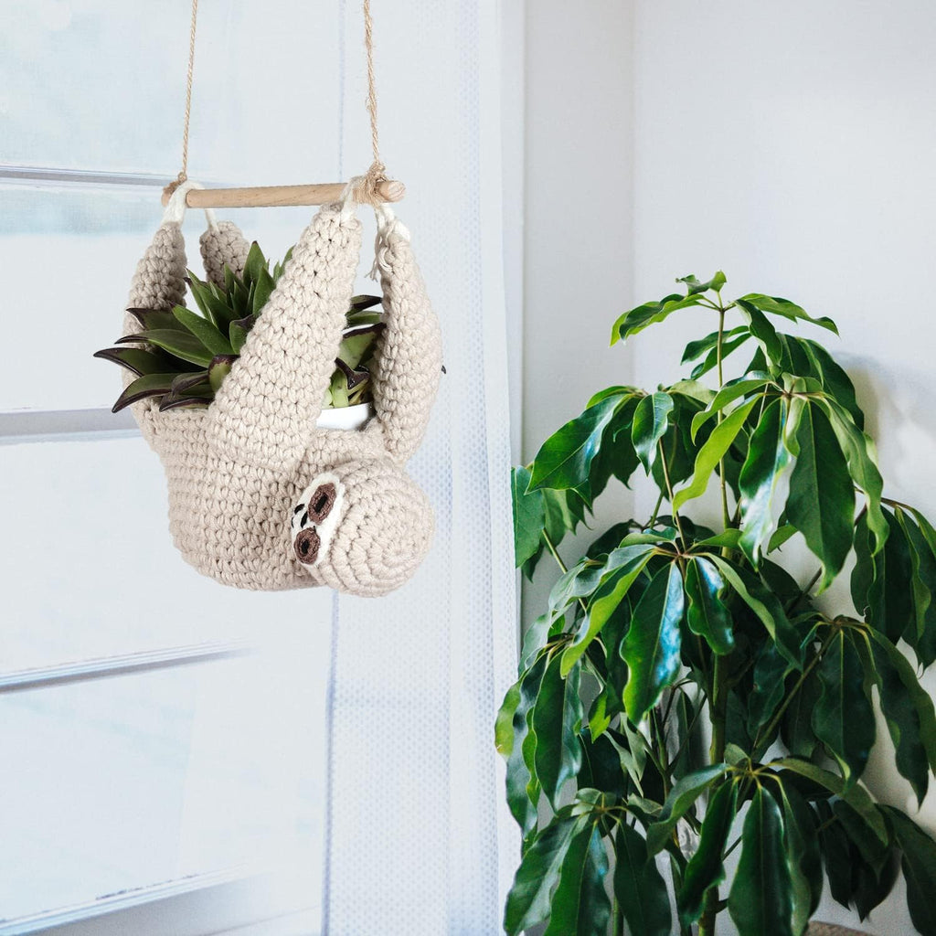 Sloth Gifts Sloth Plant Hanger Plant Gifts Macrame Hanging Planter | Succulent Pot Hanging, Plant Lovers, Home Decor, 5