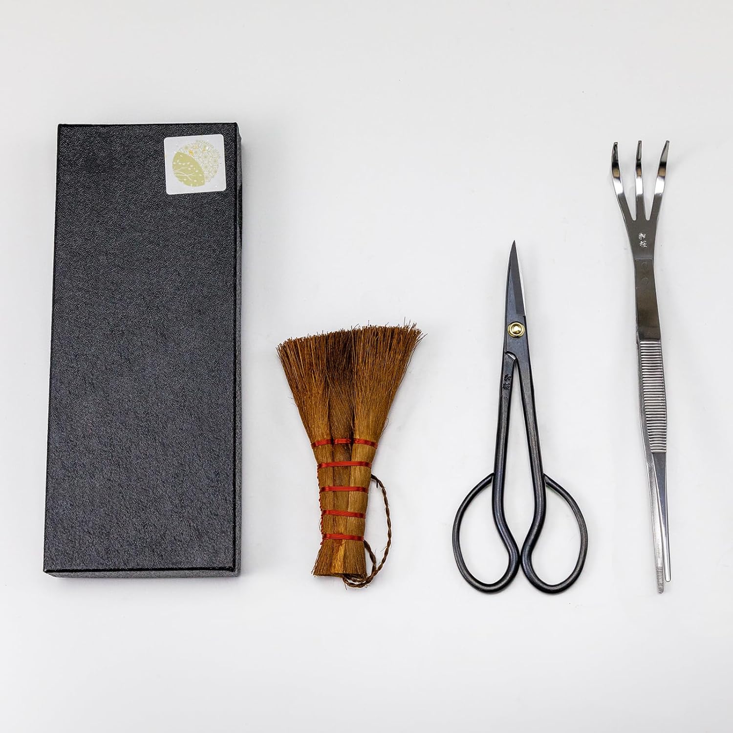 Hanafubuki Wazakura Japanese Bonsai Garden Tool Starter Kit, Made in Japan, Satsuki Scissors, Stainless Tweezers with