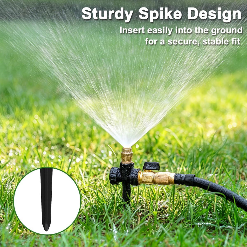 FANHAO 3-Pack Heavy-Duty Metal Lawn Sprinkler with Spike Base, 360° Adjustable Garden Water Sprinkler for Lawn