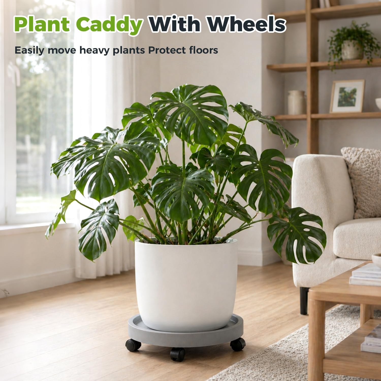 5 Pack Plant Caddy with Wheels Rolling Plant Stand with Wheels 10 Inch Plant Dolly Heavy Duty Large Potted Plant Mover