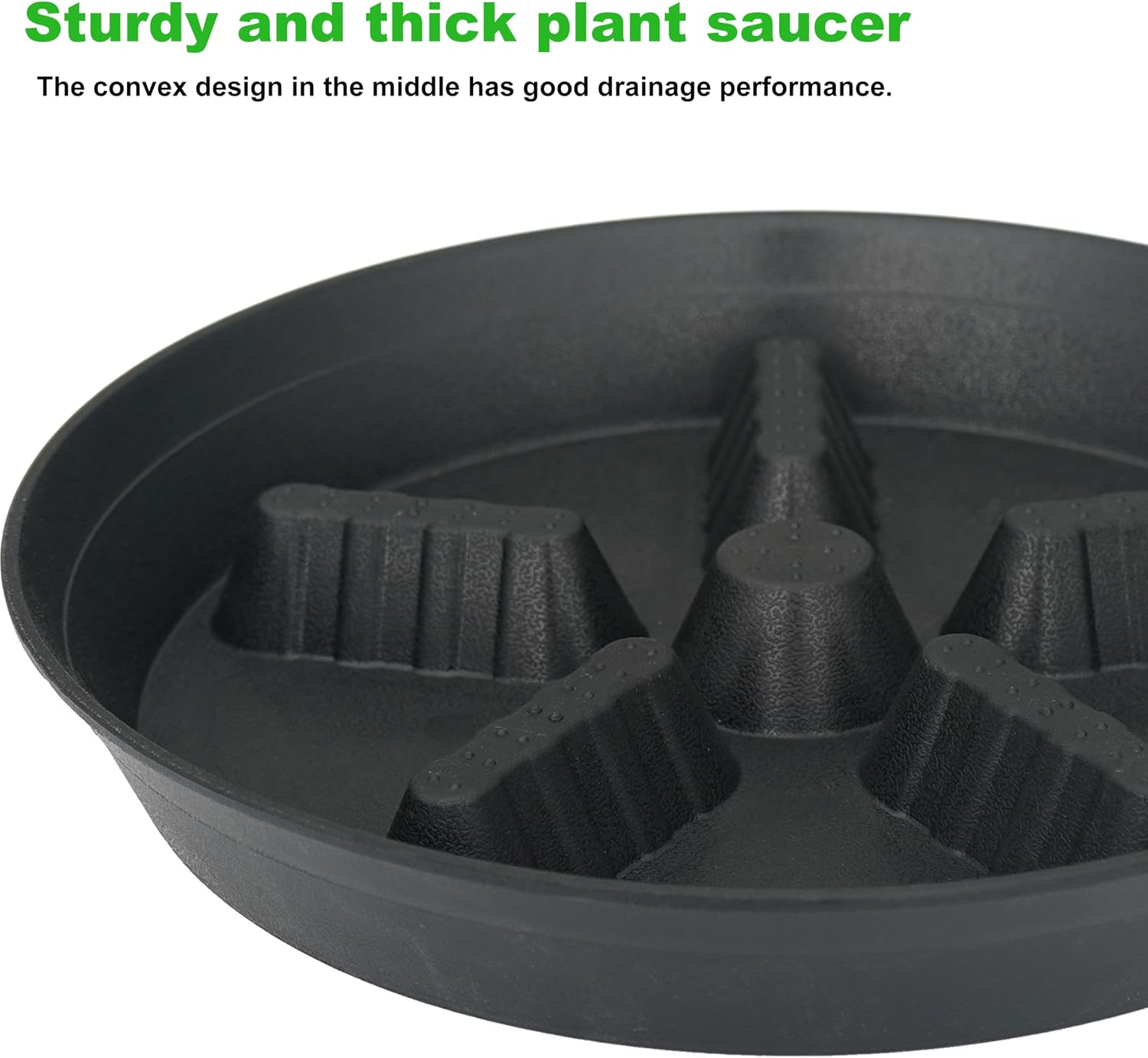 4 Pack Plant Saucer 12 inch, 8 10 14 17 inch, Plant Stand Plastic Plant Saucers for Indoors Outdoor, Heavy Duty Flower