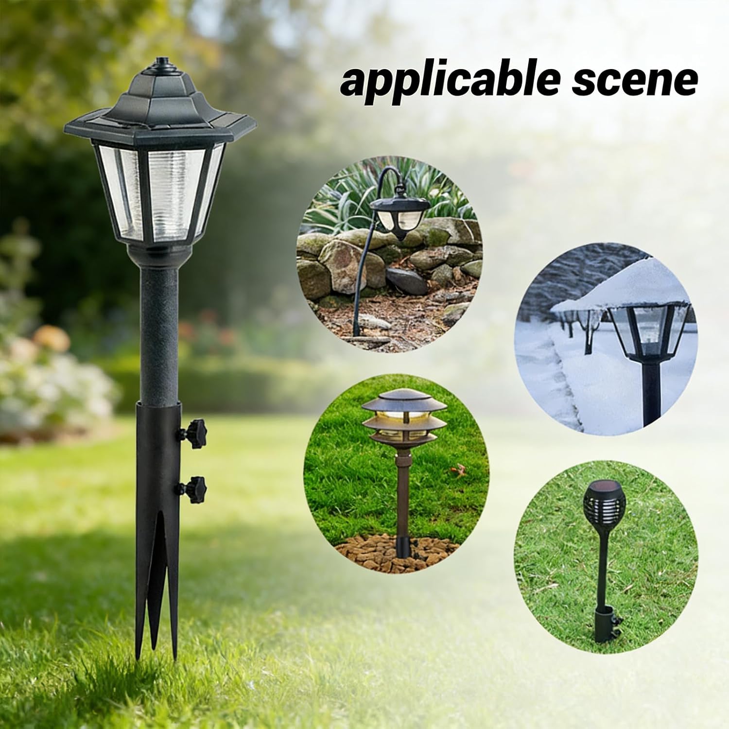 4-Pack Flag Pole Ground Stake,Flagpole Brackets, Compatible with Diameters Ranging from ½“ to 1 ¼”,Suitable for