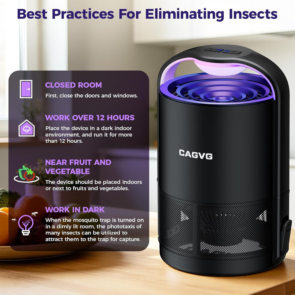 Fly Trap Indoor, Fruit Fly Traps for Indoors Flying Insect Gnat Traps for House Indoor with Adjustable Lighting, Bug