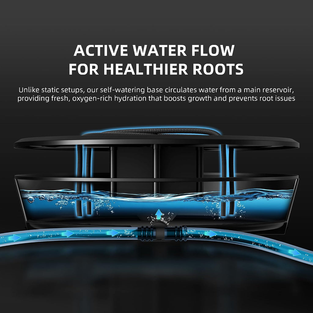 Spider Farmer 4 Pot Gravity-Fed Self Watering System, Automatic Watering | Equipped with 13 Gallon Reservoir & 5 Gallon