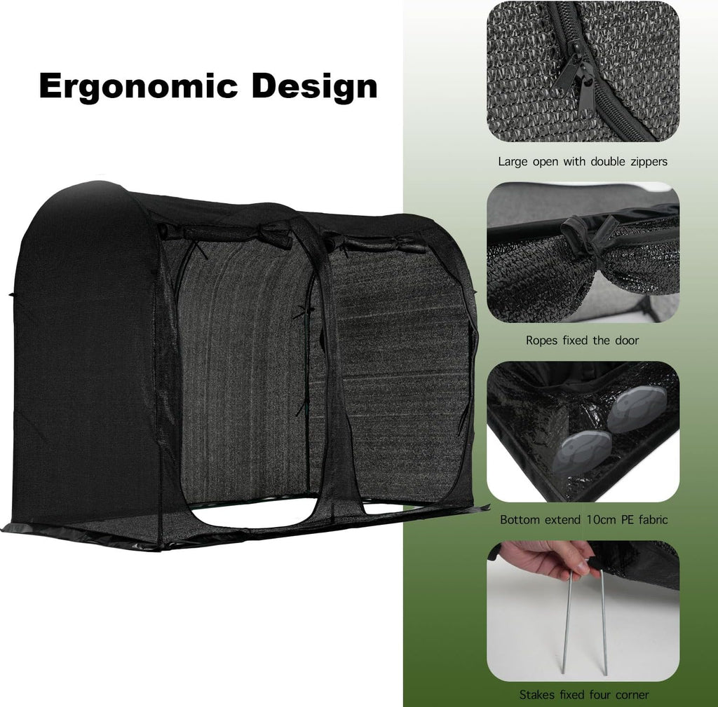 Large Tunnel 8.2'x4' Sunshade Cloth Gardening Net,Easy Set up 6FT Tall Crops Shade Net Cover, UV Resistant Plant 80%