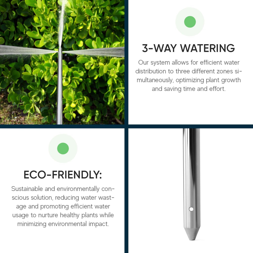 Varomorus Stainless Steel Deep Root Feeder for Tree Watering Spike Tool Irrigation for Outdoor Plants System Wand