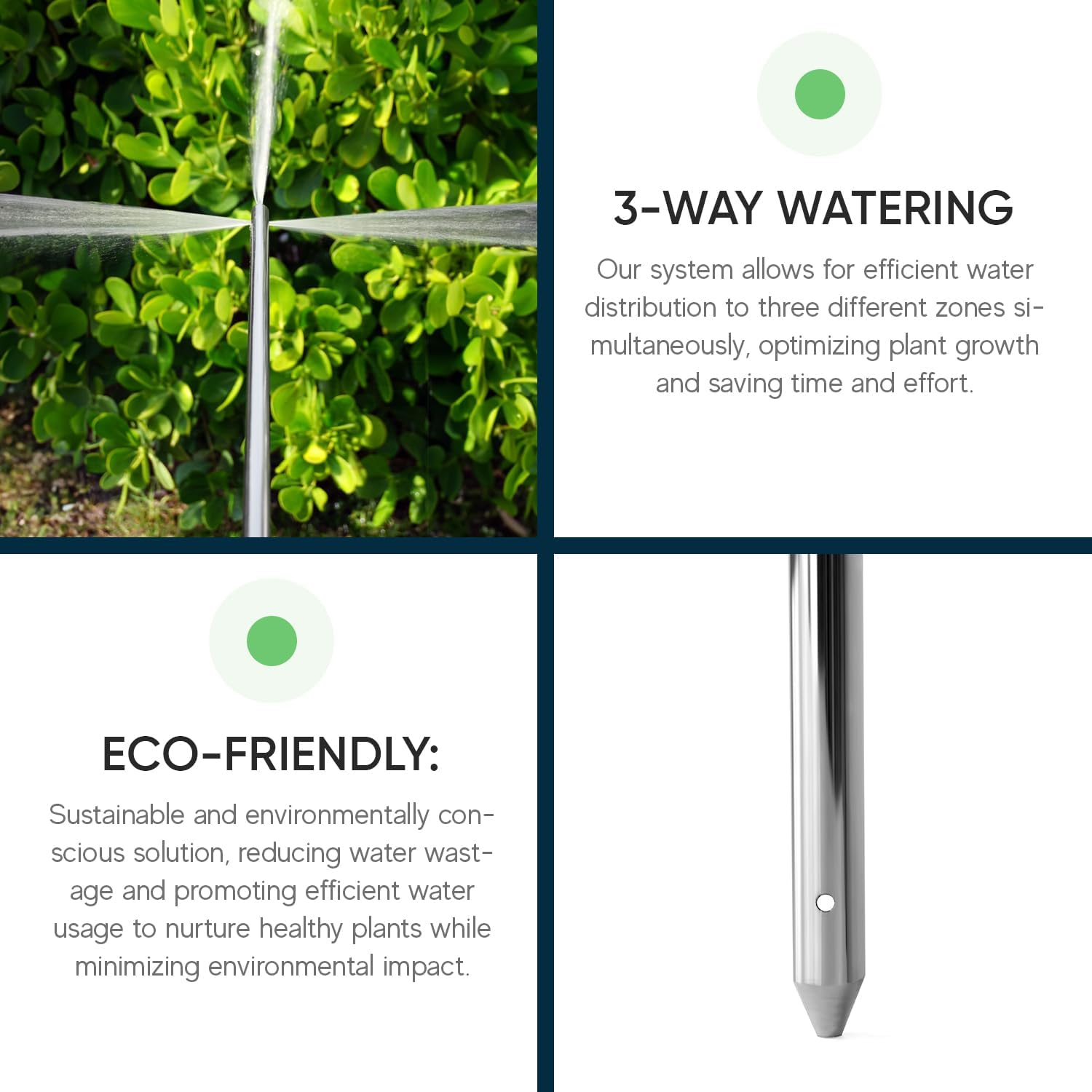 Varomorus Stainless Steel Deep Root Feeder for Tree Watering Spike Tool Irrigation for Outdoor Plants System Wand