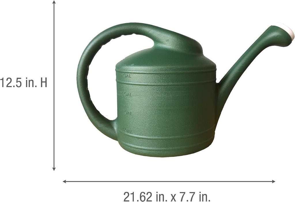 Southern Patio Large 2 Gallon Plastic Rainfall Garden Plant Watering Can, Green