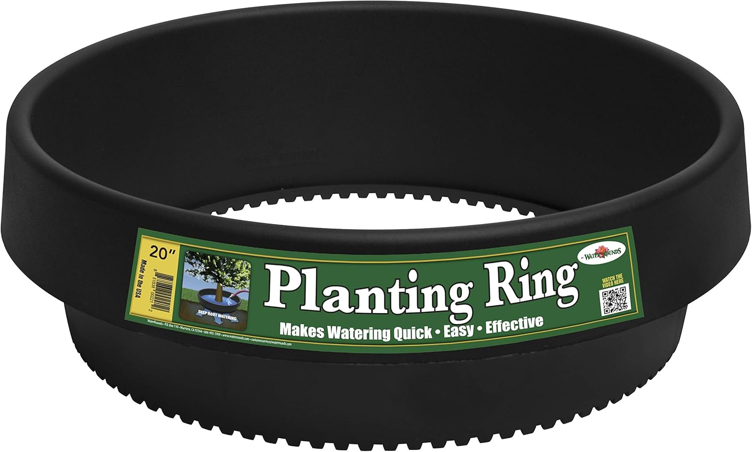 3-Pack 20-inch Rose & Shrub Planting Rings – Deep Watering Basin & Edging.