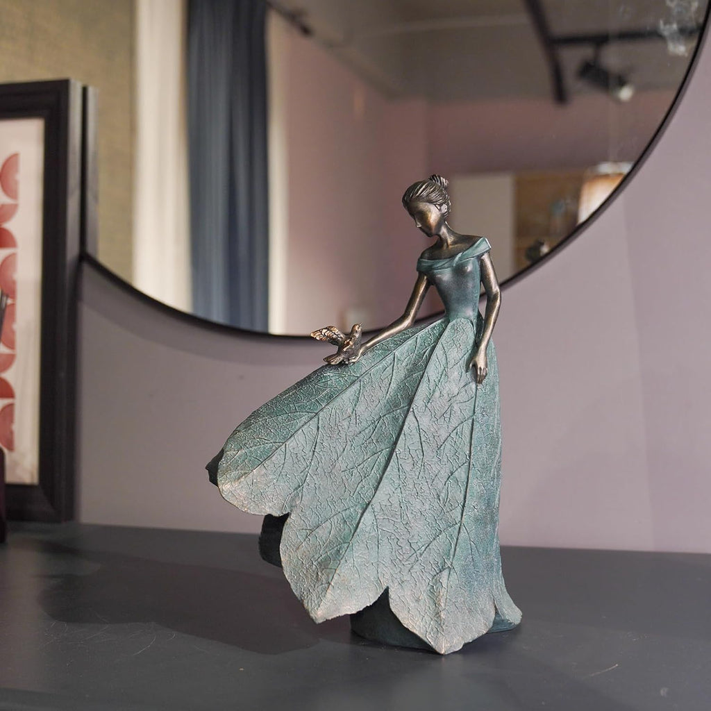 Guichifun Fairy Statue Leaf Angel Girls Gardening Gifts for Women