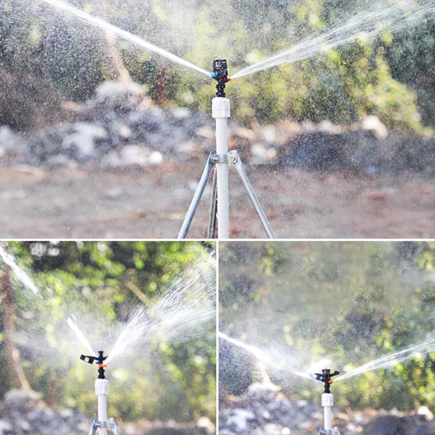 Rocking Arm Sprinklers,10PCS Plastics G 1/2 Male Thread 360° Rotating Sprinklers Watering Sprinkler for Yard Lawn and