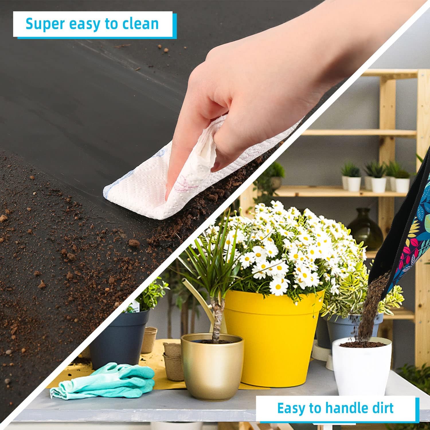 2PCS 43.5"x 29.5" Extra Large Repotting Mat for Indoor Plants Transplanting and Mess Control Gardening Gifts for Women