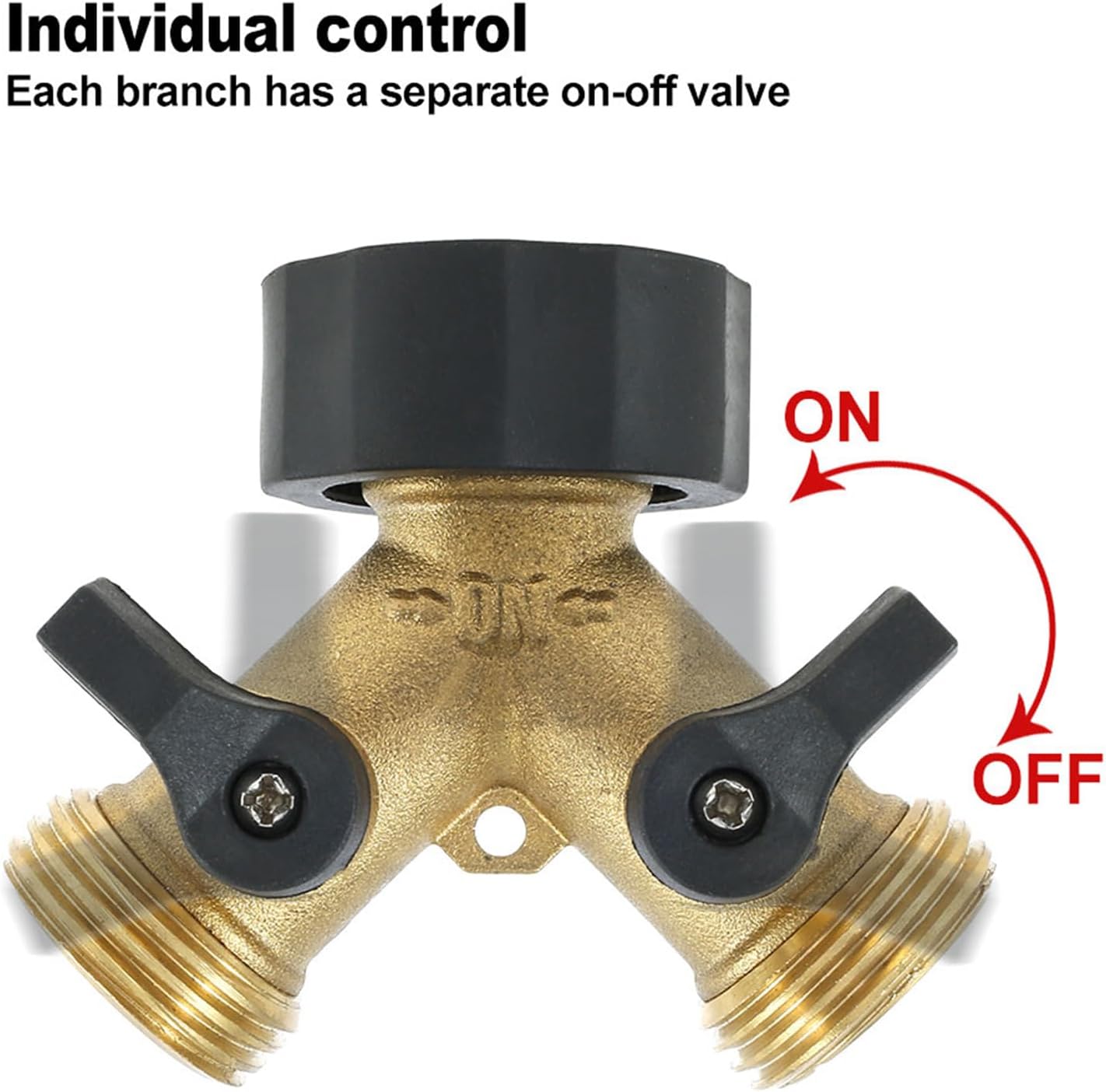 4 Pack Garden Hose Splitter 2 Way, 3/4" Thread, with 28 Rubber Washers | Heavy Duty Brass Hose Y Splitter, Leak Proof