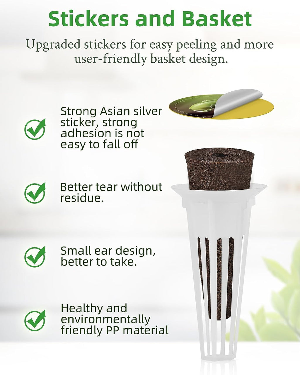 144pcs Seed Pod Kit: 50 Grow Sponges, 50 Pod Labels, 20 Grow Baskets, 20 Grow Domes, 4 A&B Plant Food，Grow Anything