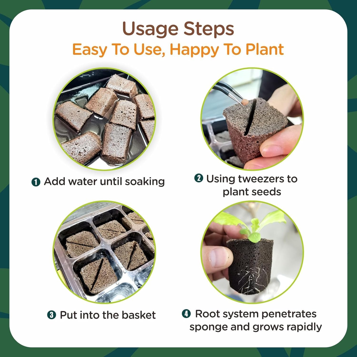 Rooting Cubes for Plant Cloning, 80PCS Grow Media with Pre-Cut Slit