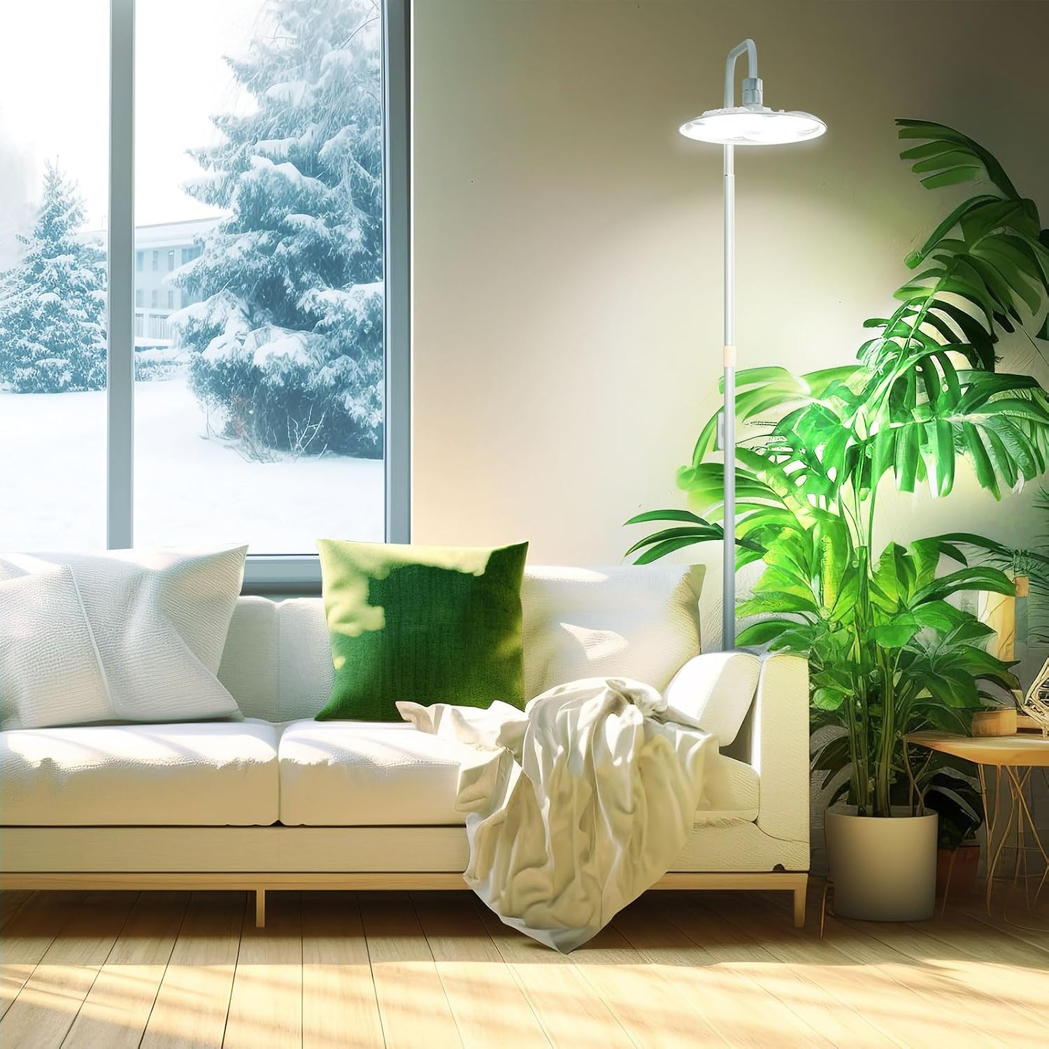 SANSI Grow Lights for Indoor Plants, 100W Full Spectrum Tall Standing | 10200LM, 240 LEDs, CRI Near 100, Adjustable