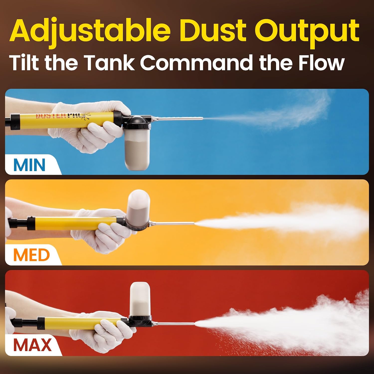 Relime Diatomaceous Earth 4 FT Long Reach Pump Powder Duster Applicator | Safe Distance Dusting•No More Sore