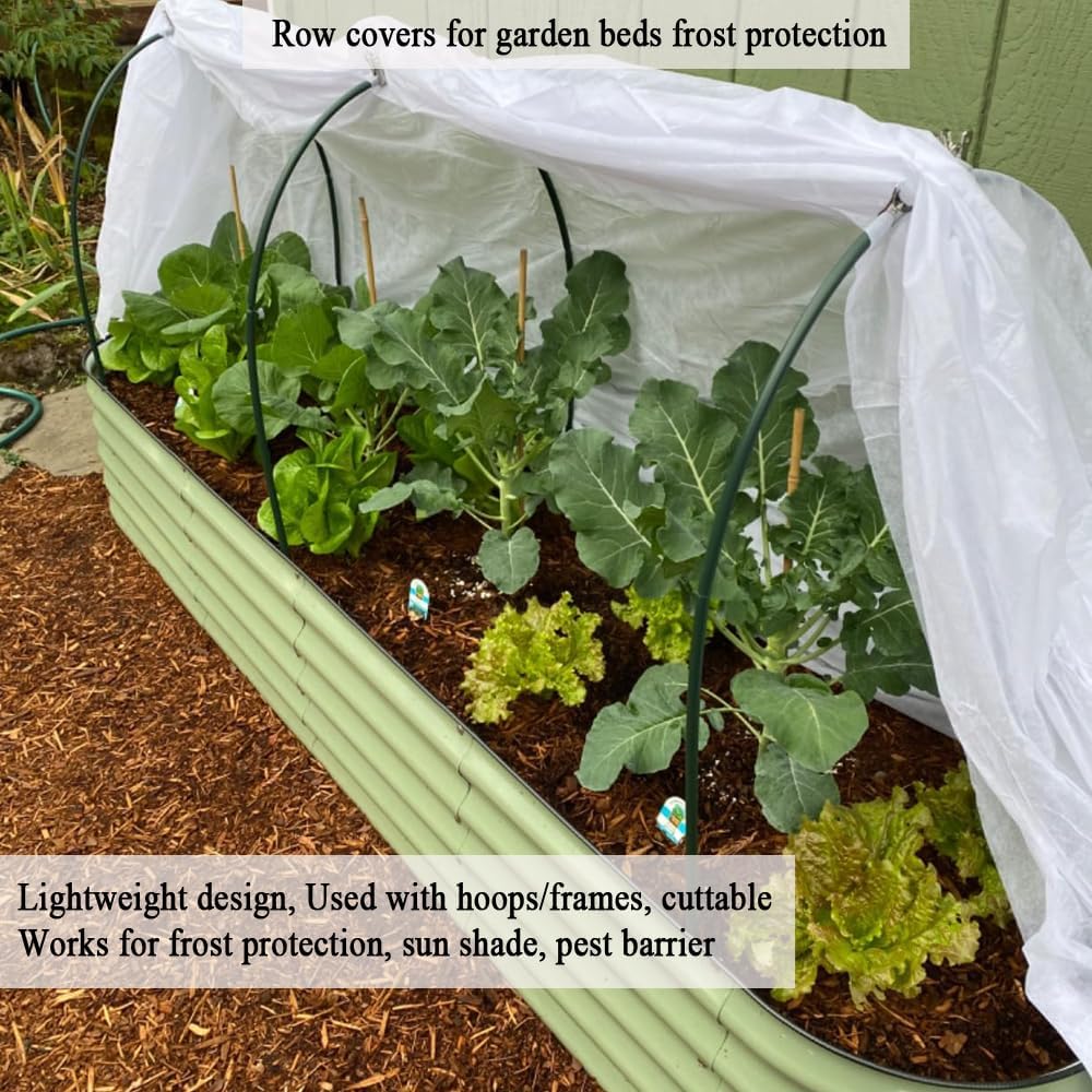 Frost Cloth Plant Freeze Protection, 7x100 Ft Floating Row Cover | Frost Blanket for Garden Beds, Winter Plant Cover