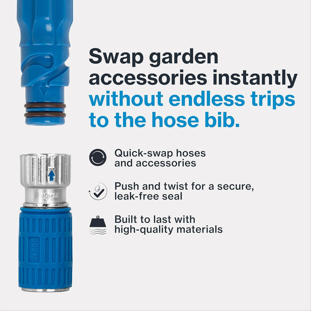 Aquor Hose Adapter Quick Connect Kit, Connector and Adapter for Garden Hose Quick Connect Fittings, Attachment for