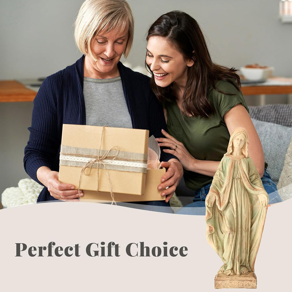 EROMMY Virgin Mary Garden Statue Outdoor 31.5” – Large Praying Holy Madonna Resin Sculpture, Blessed Mother of God