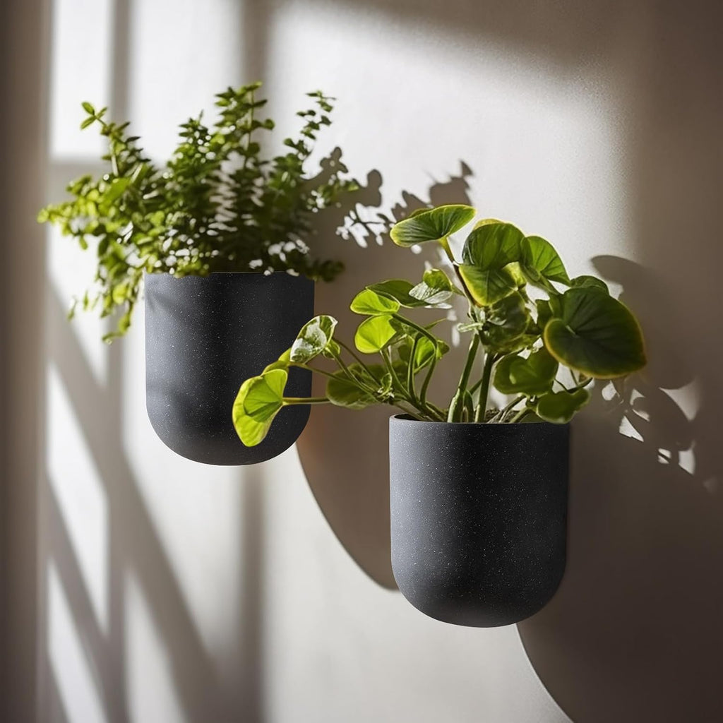 LA JOLIE MUSE Wall Planters for Indoor Plants, Hanging Flower Pots, 2 Pack | Wall Hanging Plantesr, Decorative Wall