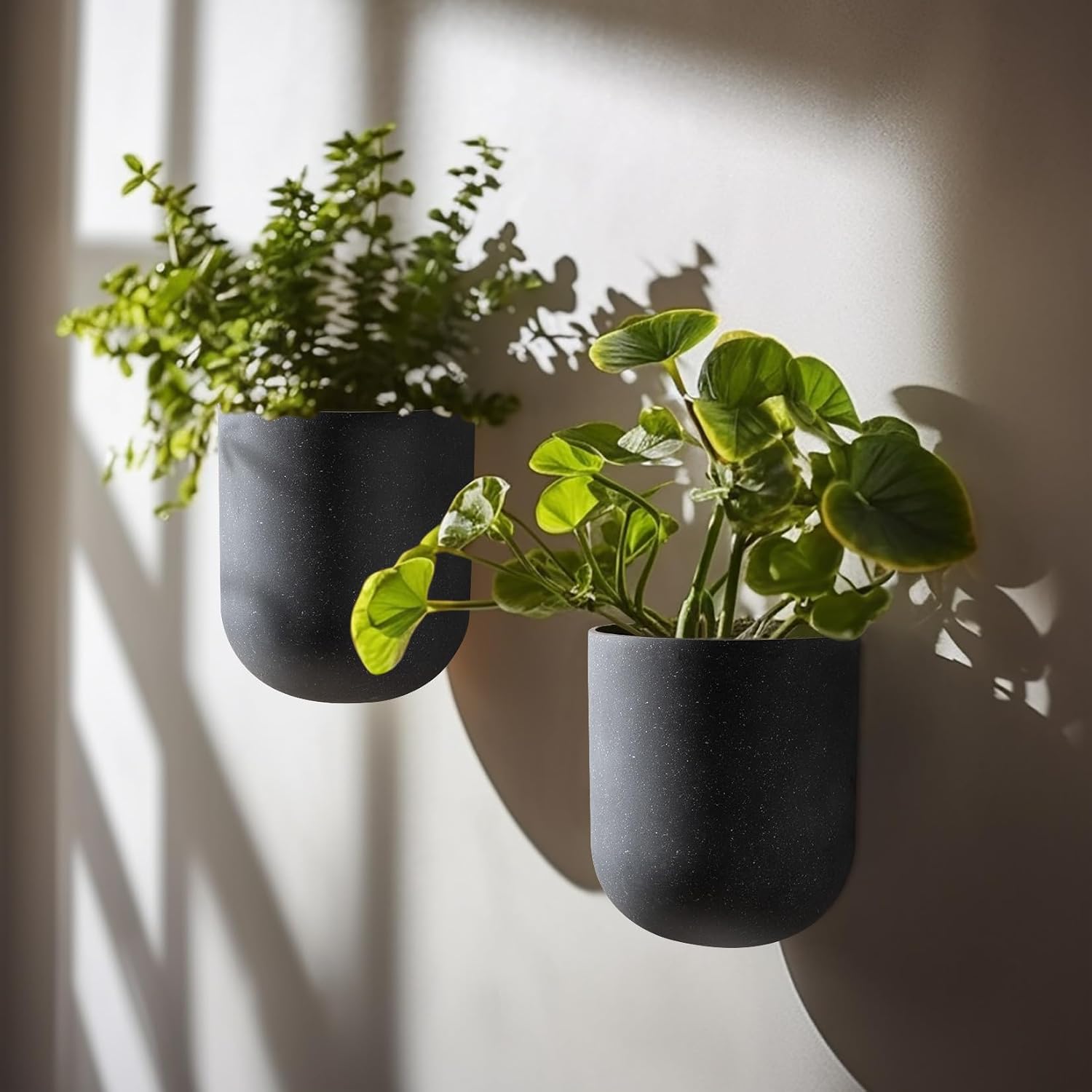 LA JOLIE MUSE Wall Planters for Indoor Plants, Hanging Flower Pots, 2 Pack | Wall Hanging Plantesr, Decorative Wall