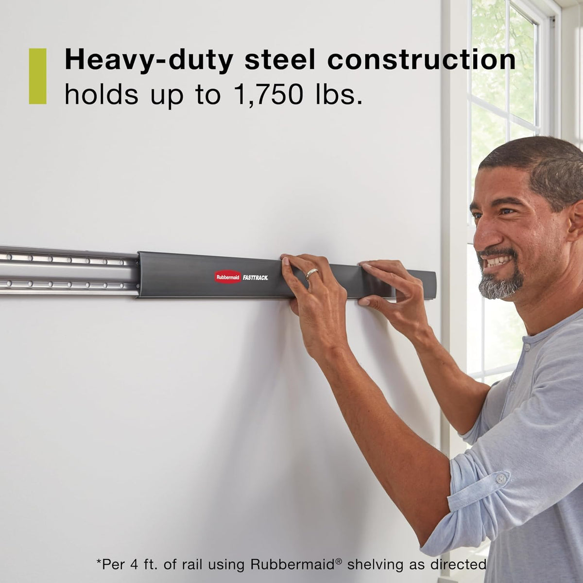 Rubbermaid FastTrack Garage Storage System Tool Hanging Kit, Wall Mount Holder for Garden Lawn Tools/Garage/Home
