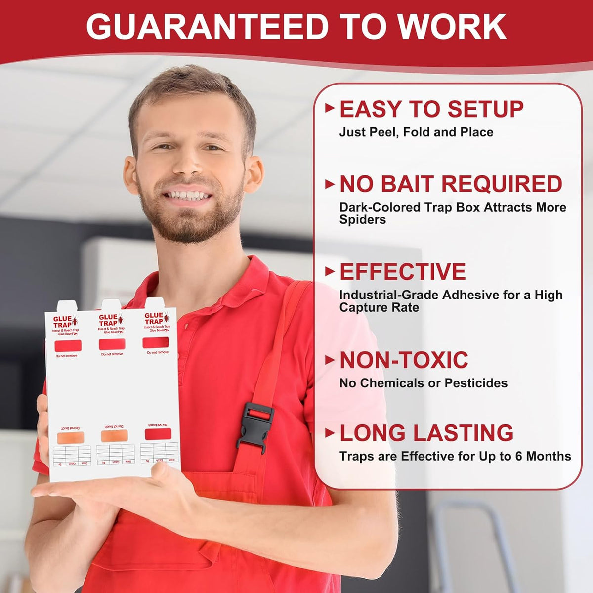 Qualirey 150 Pack/50 Sheets Spider and Insect Glue Insect Traps Glue Boards Bulk Adhesive Cockroach Cricket Sticky