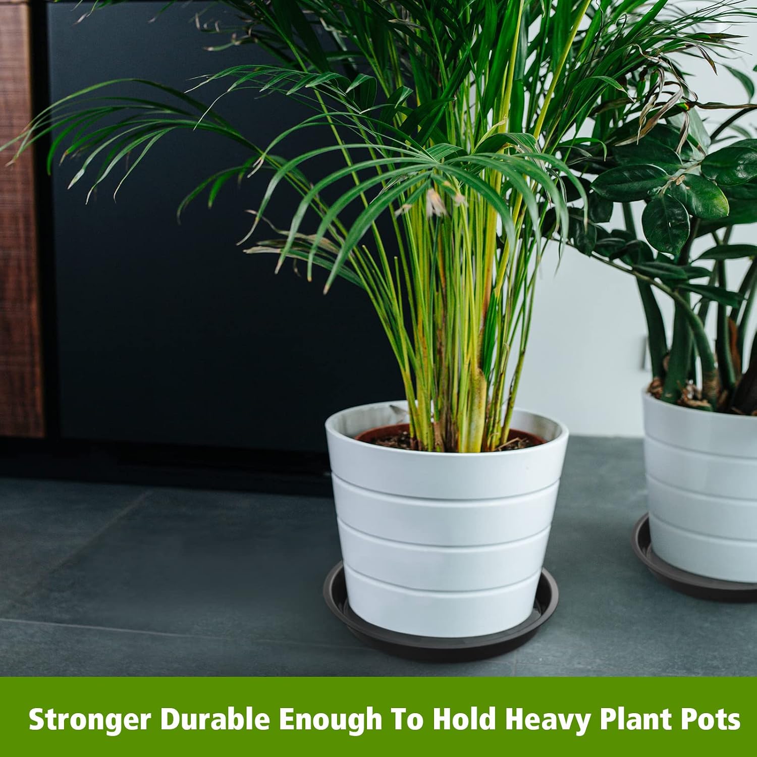 Honeydak 48 Pieces Plant Saucer Potted Plant Trays Round Plastic Drainage Tray Sturdy Drip Flower Saucers for Potted