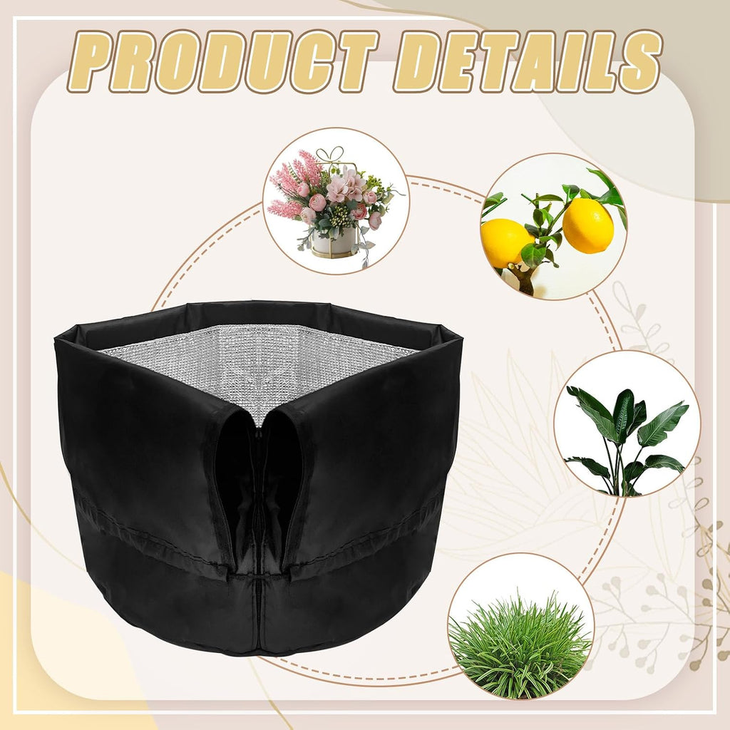 4PCS Plant Winter Protection Pot Covers, 17.7 * 21.6 Inchs Outdoor Pot Covers Pot Covers for Winter with Drawstring and