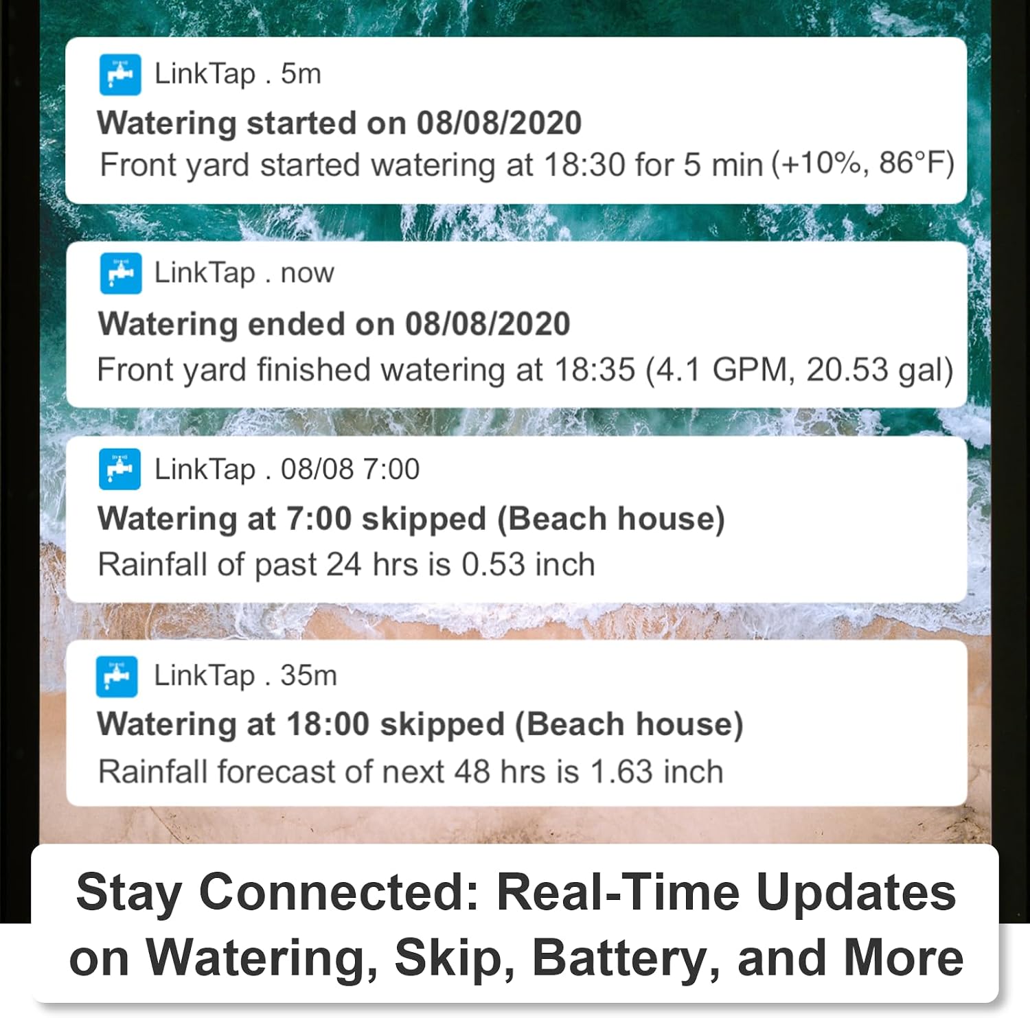LinkTap G2S Smart Water Timer (Requires Gateway), Weather Adaptive | App-Controlled Irrigation, Intelligent Fault