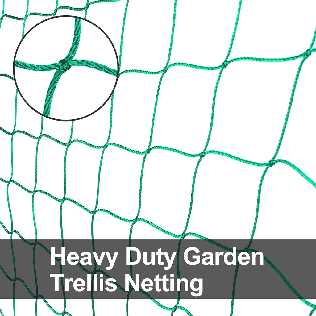 Trellis Netting, Heavy-Duty Garden Grow Netting for Climbing Plants, Outdoor Indoor Net for Cucumber, Tomatoes, Beans