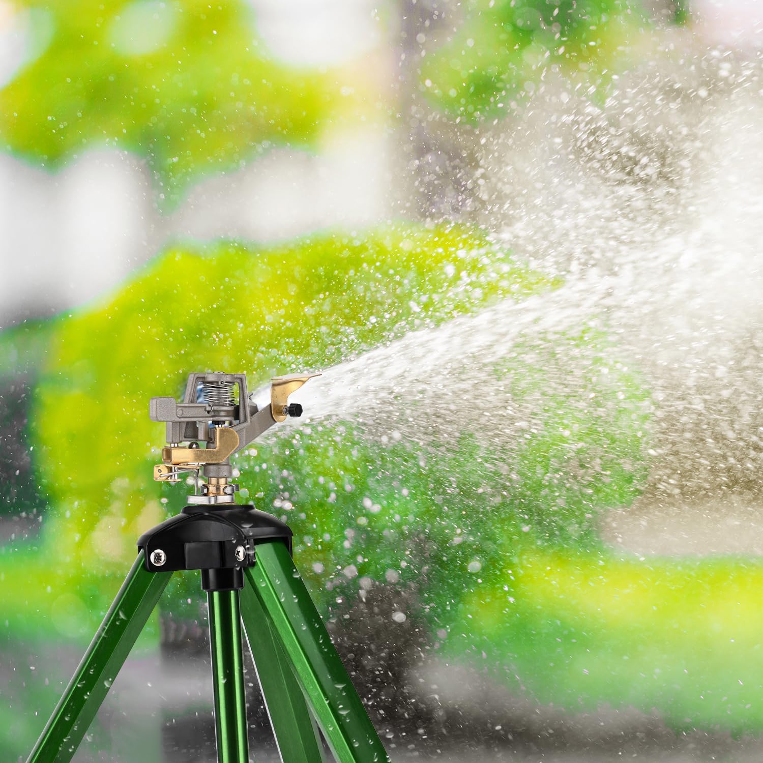 Pattiumo 2 Pack Lawn Sprinklers for Yard - 360° Tripod Sprinklers for Yard Large Area - Heavy Duty with 3/4 Inch