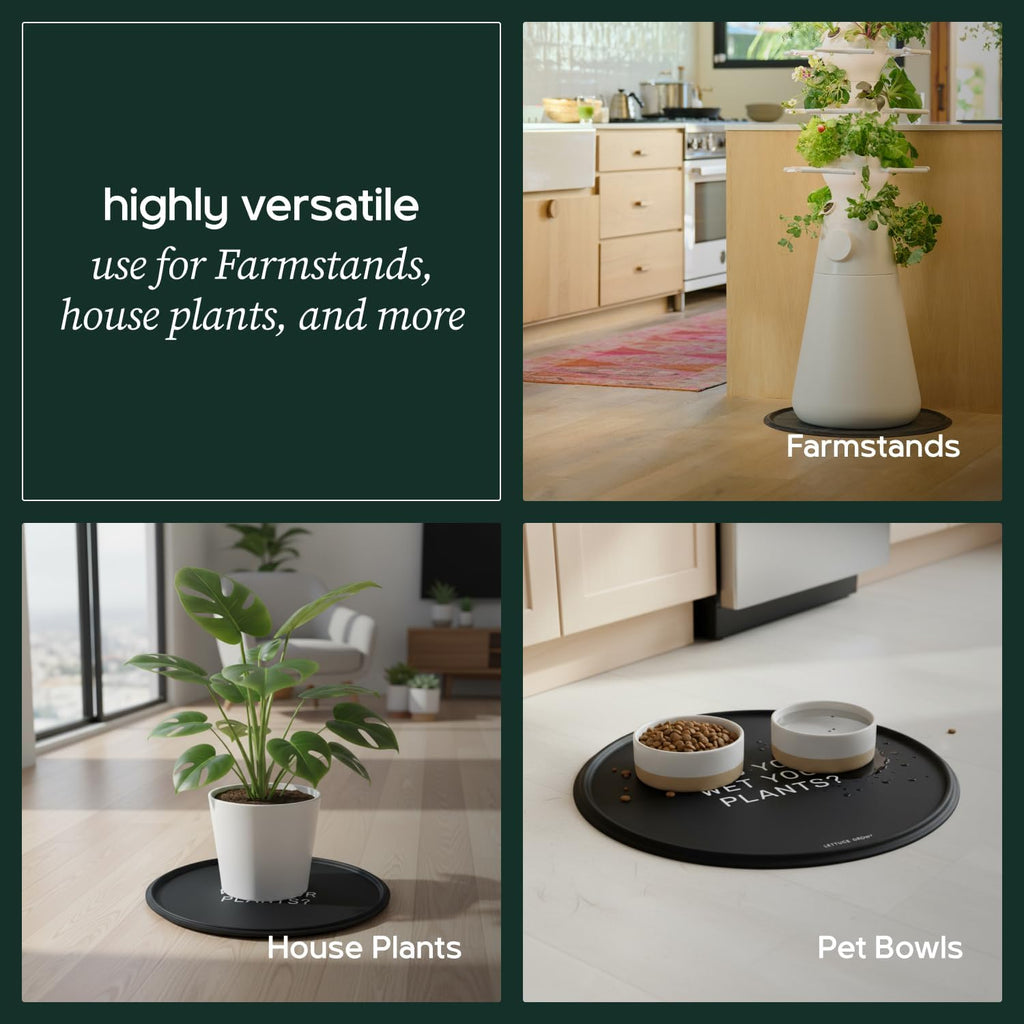 23in Silicone Plant Mat, Water Resistant Floor Protector Cover | For Potted Plants, Hydroponic Systems & Planters
