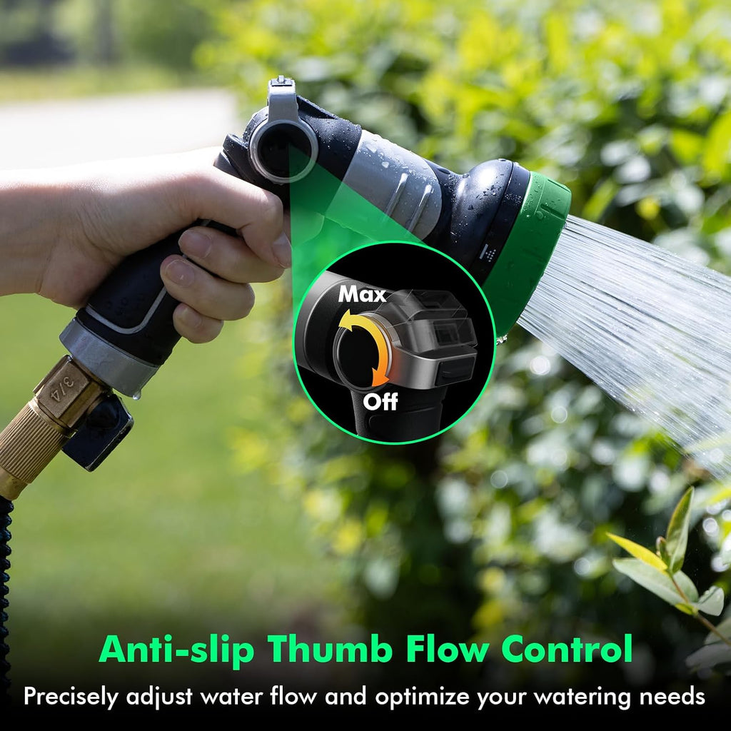 RESTMO Heavy Duty Garden Hose Nozzle, Multi-Angle Hose Spray Nozzle | 4 Adjustable Spray Patterns, Garden Hose Sprayer