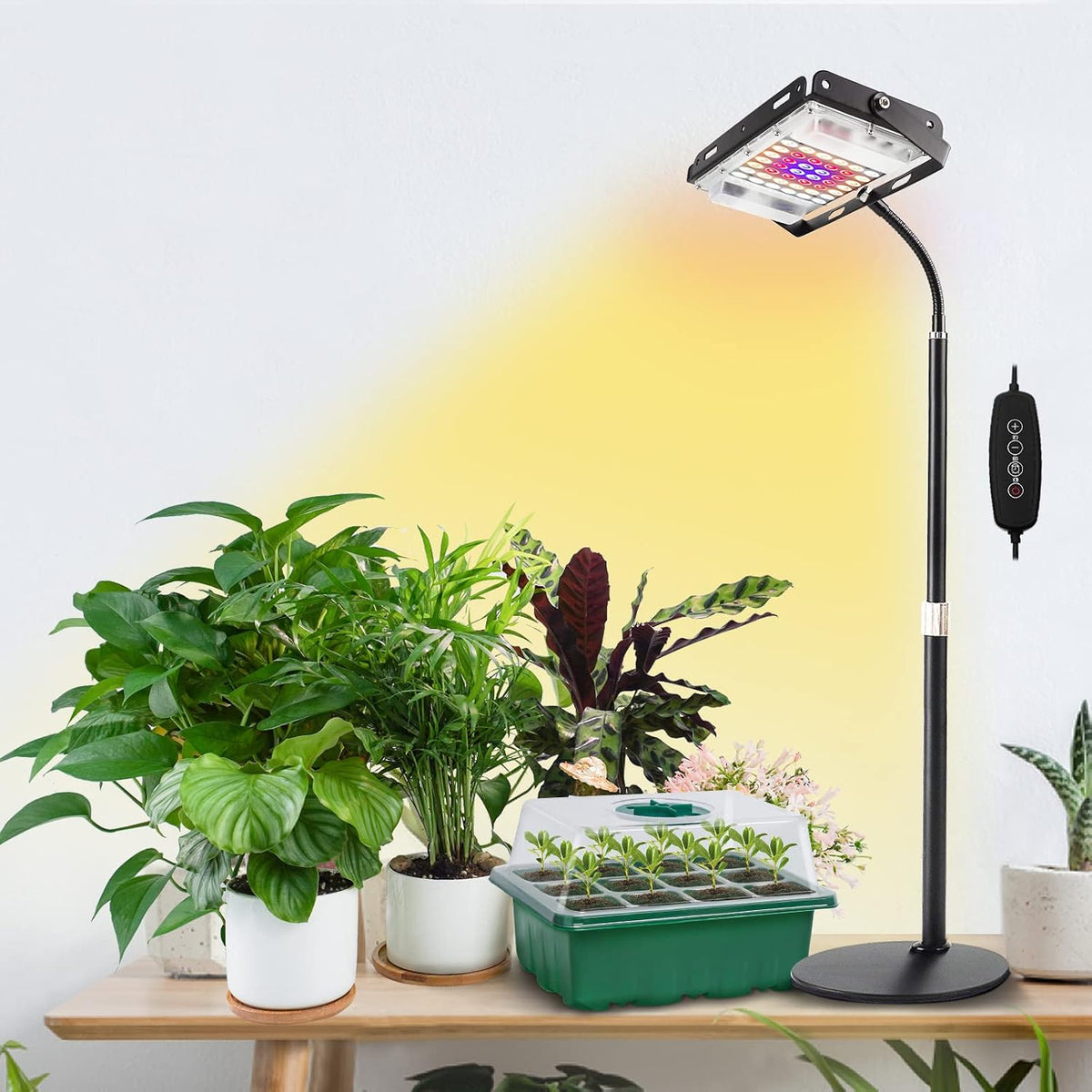 LBW Grow Light for Indoor Plants, Full Spectrum Desk LED Plant Light