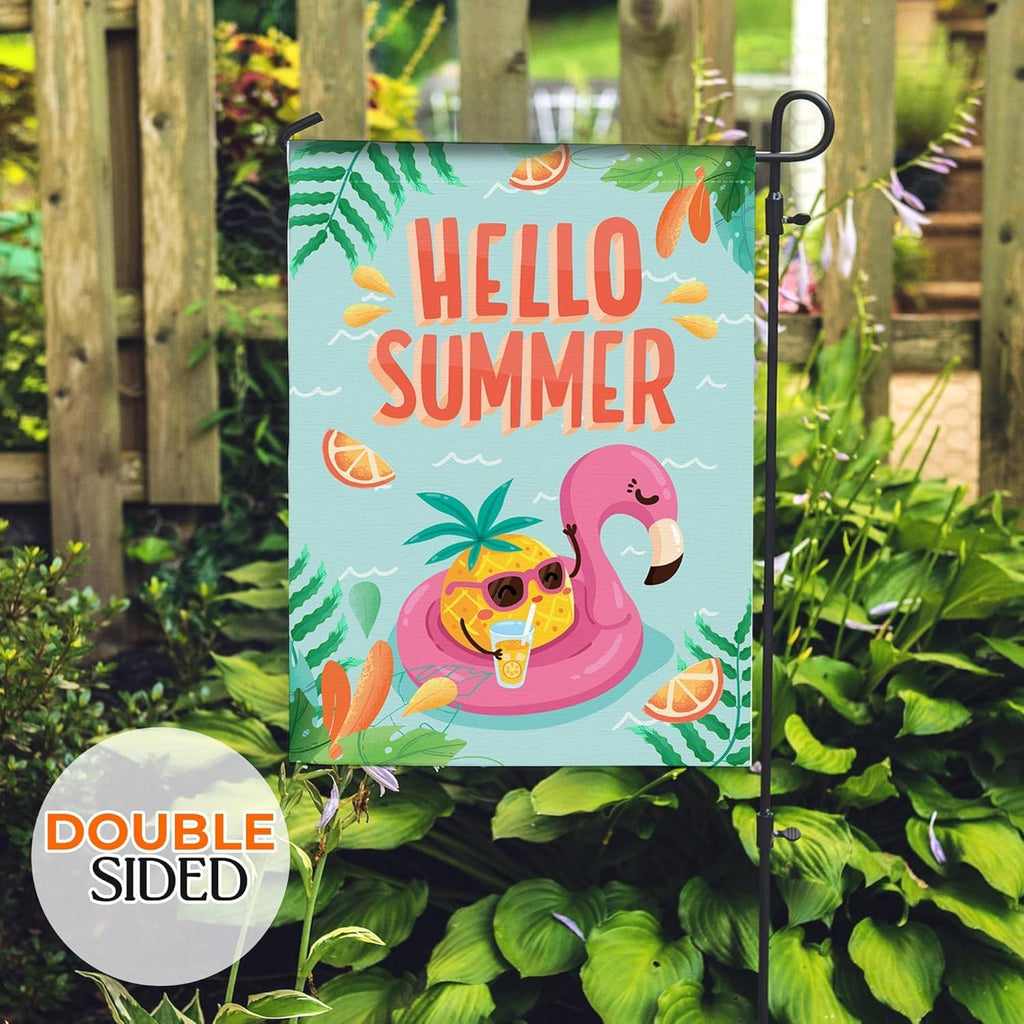 Double Sided Seasonal Garden Flags Set of 12-12x18 inch Yard Flags for Outside with Stand & Holder | Weather Resistant