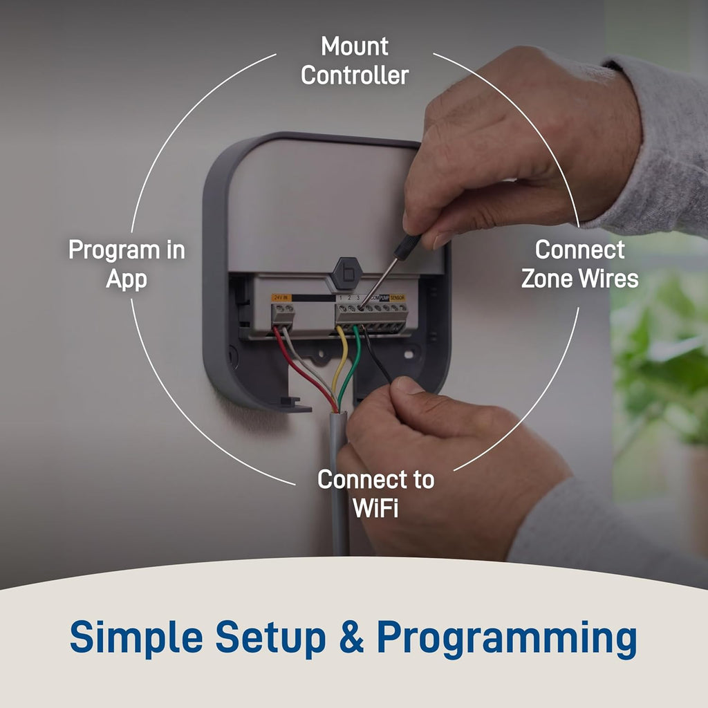 Orbit B-hyve Indoor Smart Sprinkler Controller - 8-Zone - WiFi Irrigation Controller - App Controlled Irrigation with