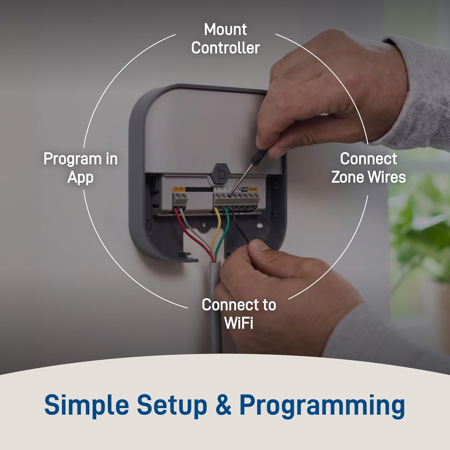 Orbit B-hyve Indoor Smart Sprinkler Controller - 8-Zone - WiFi Irrigation Controller - App Controlled Irrigation with
