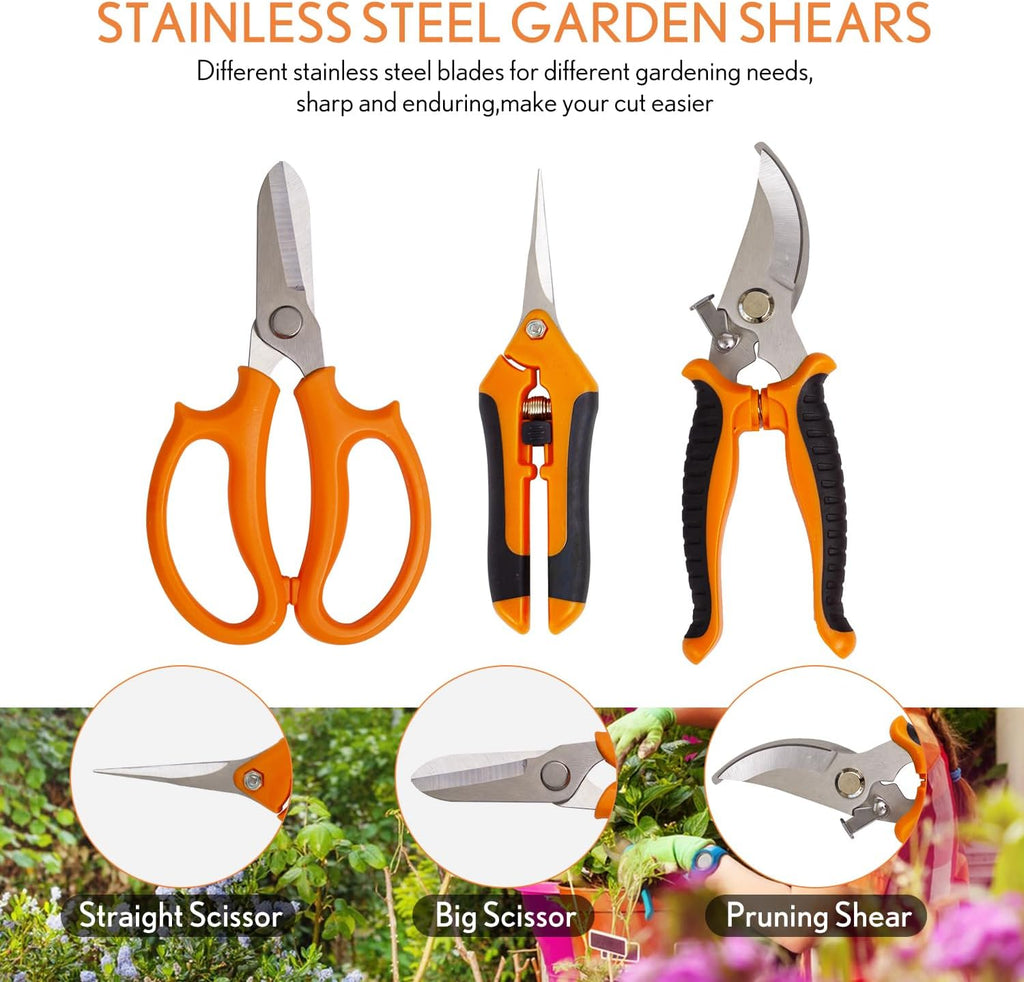Bonsai Tools Kit 20 Pcs Garden Tools Set for Beginner, Gardening Gift for Women Men, Includes Bonsai Wire Kit, Plant
