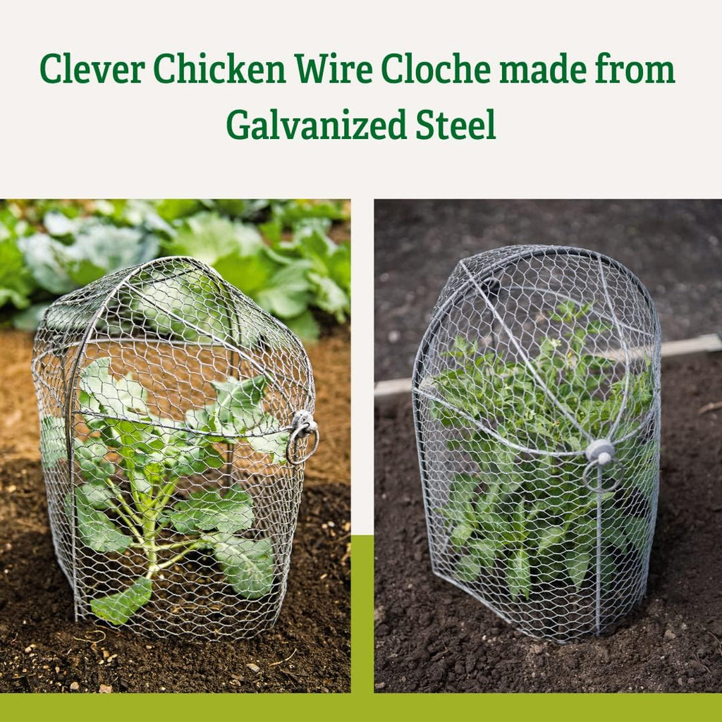 Gardener’s Supply Company Chicken Wire Cloche Garden Row Plant Protector | Sturdy Metal Protection for Seedlings and